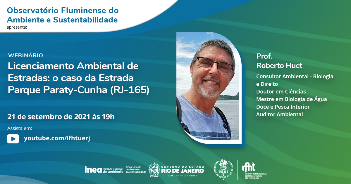 WEBINÁRIO -Licenciamento Ambiental: o caso da Estrada Parque Paraty-Cunha (RJ-165). 