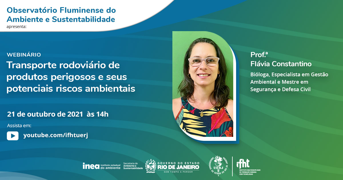 WEBINÁRIO -Transporte Rodoviário de Produtos Perigosos e seus Potenciais Riscos Ambientais