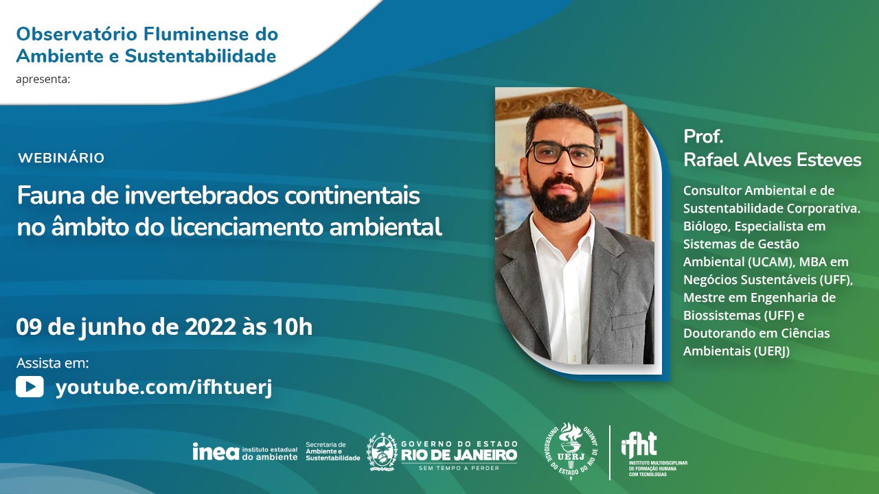 WEBINÁRIO - Fauna de invertebrados continentais no âmbito do licenciamento ambiental​